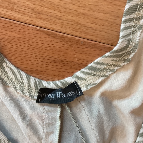 Black Boho Graphic Tank tunic Dress Turquoise NWOT Small Ptp 14 hits mid thigh - Picture 7 of 11